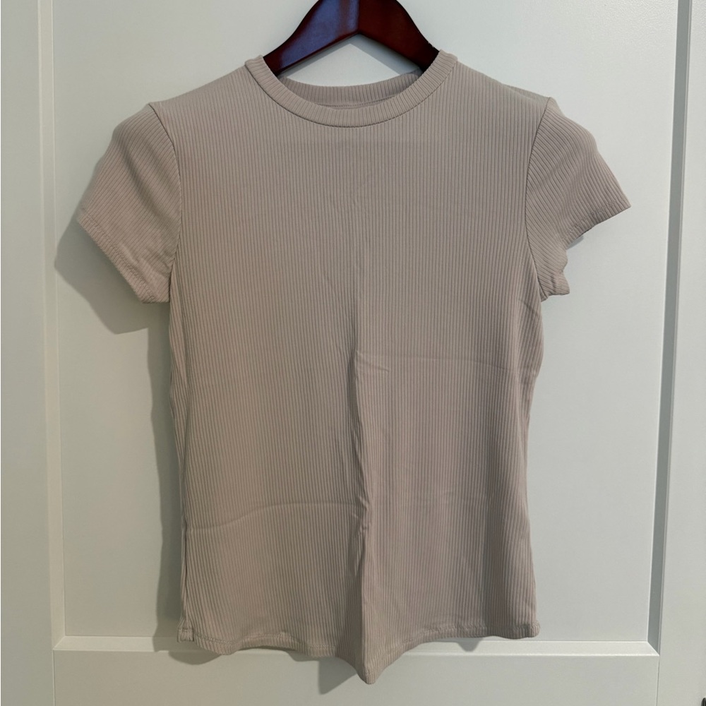 TRUTH Classic Beige Ribbed Top - Size M